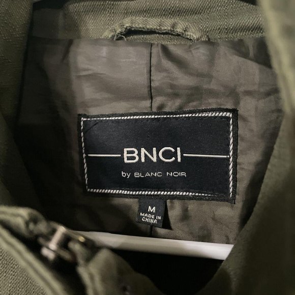 BNCI By Blank Noir Size Medium Jacket Olive Green - VGUC - Picture 6 of 9
